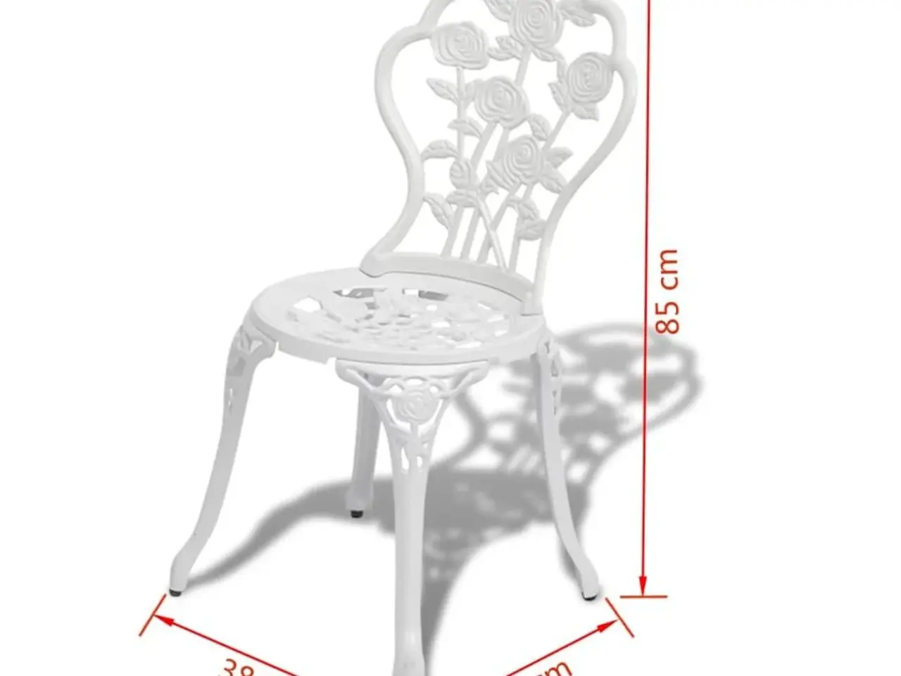 Billede 8 - Bistrosæt i støbt aluminium - 3 dele, hvid