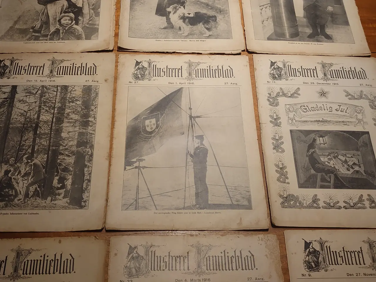Billede 4 - 11 stk Illustreret Familieblad fra 1914,15 og 16.