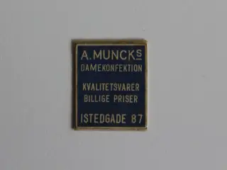 Frimærkepenge: A. MUNCKS damekonfektion