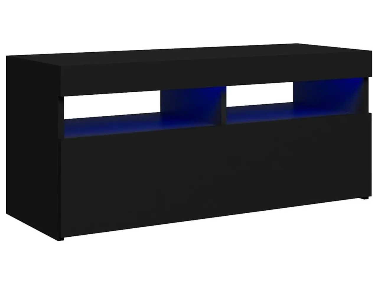 Billede 2 - Tv-bord med LED-lys - 90 × 35 × 40 cm, sort