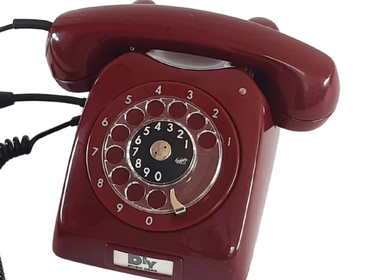 Billede 1 - Retro telefon mikrofon 2 (Okseblod rød)