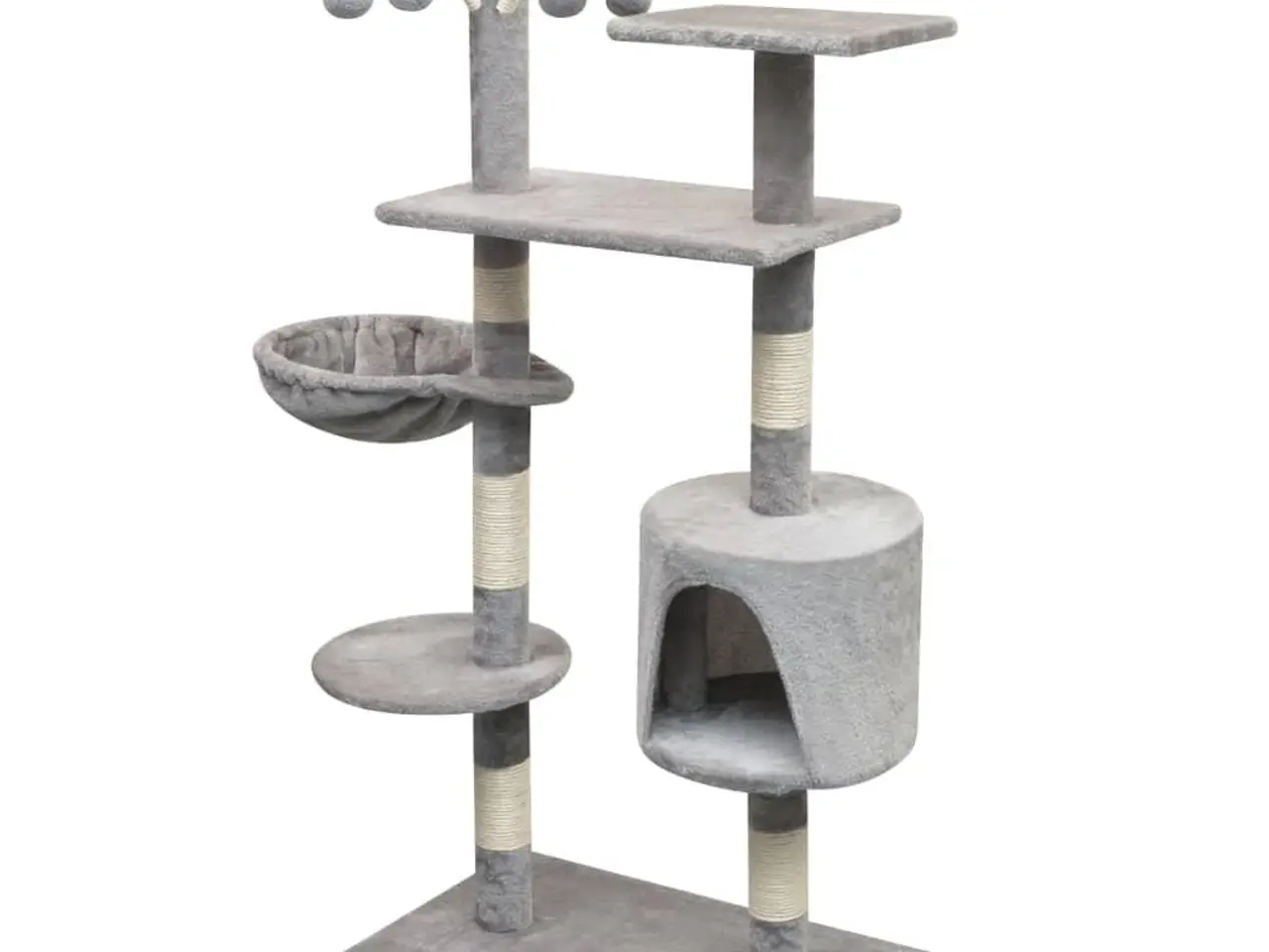Billede 2 - Kradsetræ til katte i sisal 125 cm - grå
