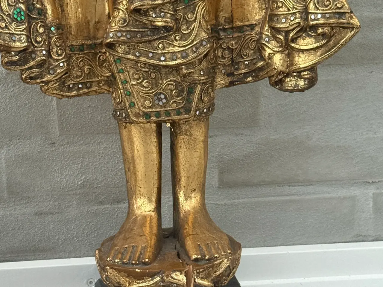Billede 8 - To store Mandalay Buddha i massivt træ