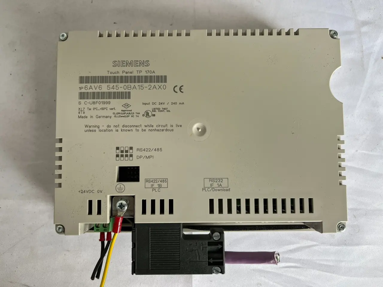Billede 9 - Siemens Tp170A 6Av6545‑0Ba15‑2Ax0 Hmi 5.7In 24V