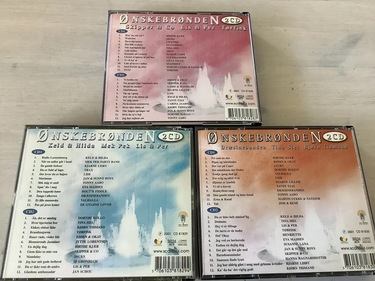 Billede 2 - 3x2 cd ønskebrønden dansk musik