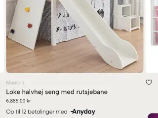 Halv høj seng 90*200
