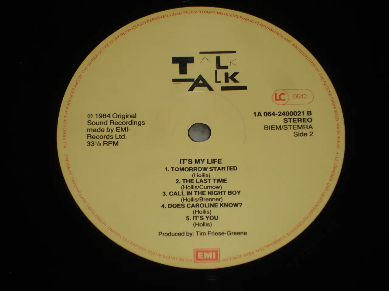 Billede 4 - (Sender gerne) Talk Talk – It's My Life