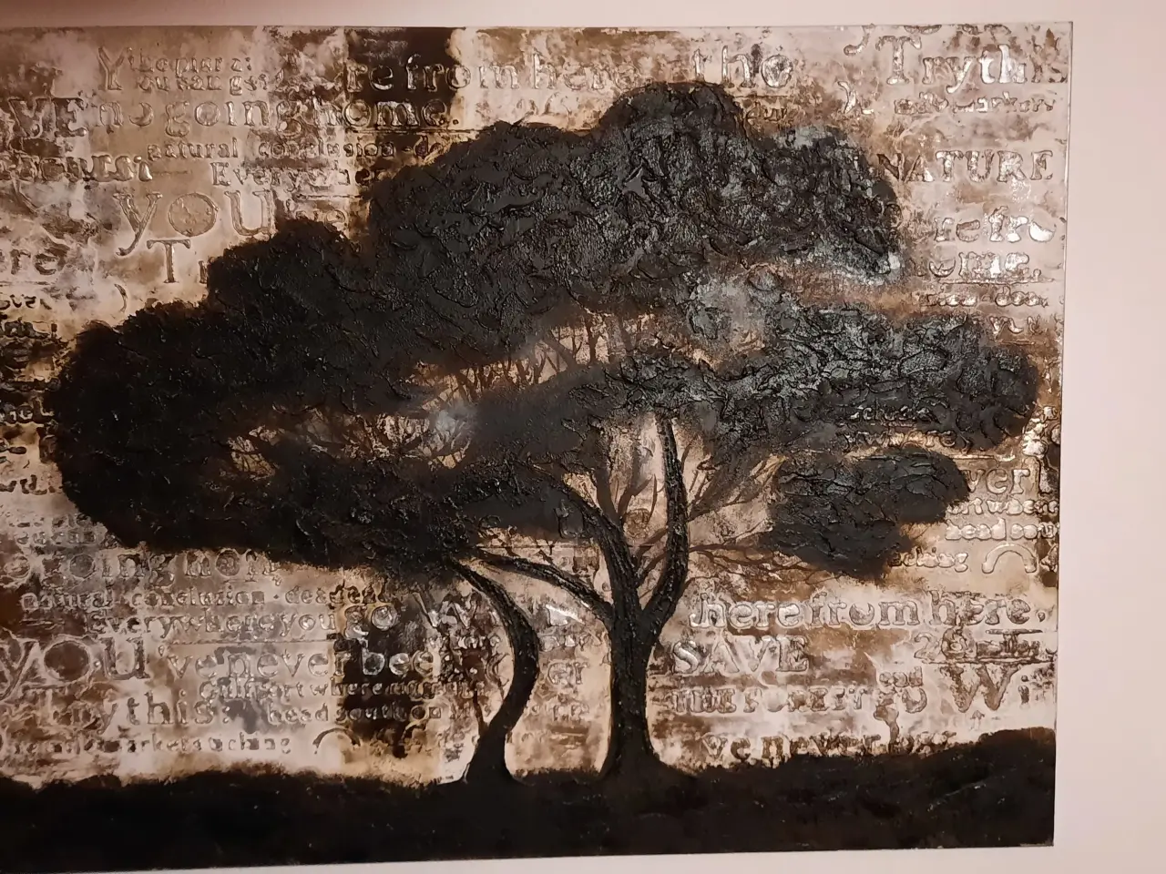 Billede 1 - Maleri af træer mål 90cm x 120cm