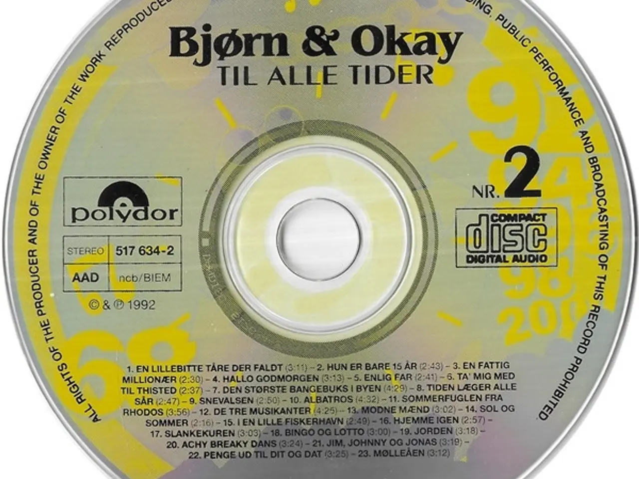Billede 4 - Bjørn & Okay – Til Alle Tider Nr. 2 – CD