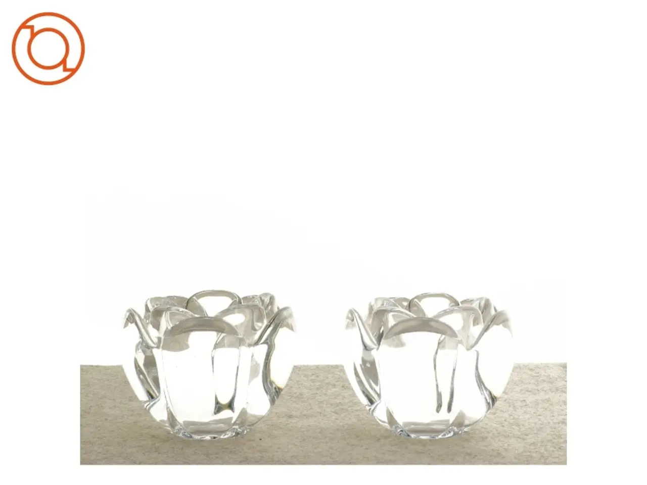 Billede 1 - Lotus fyrfadsstager fra Holmegaard (str. 8 x 9 cm)