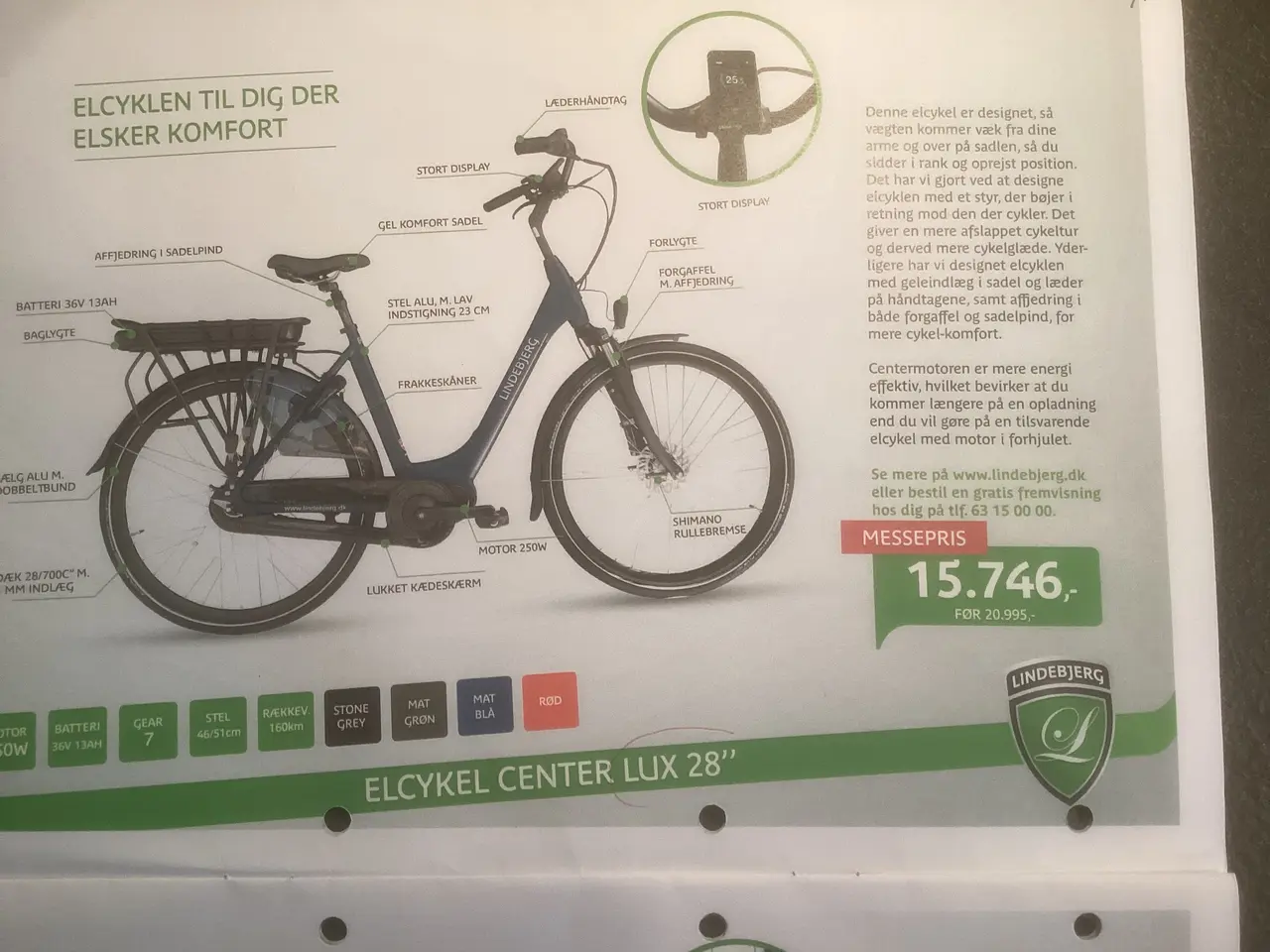 Billede 4 - Lindebjerg dame el- cykel 28 tommer