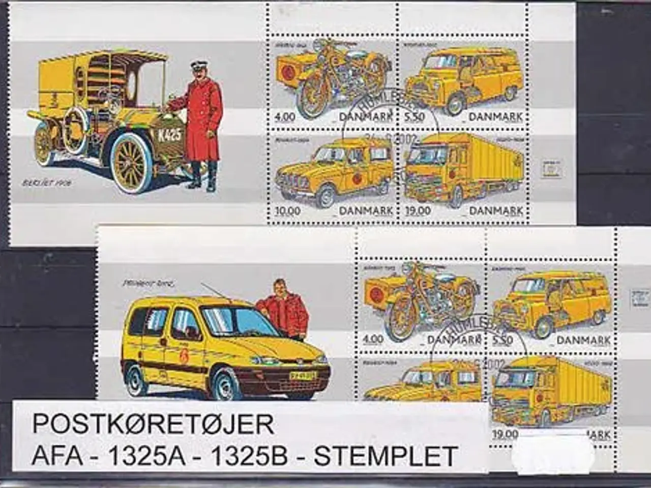 Billede 1 - Postkøretøjer AFA 1325A -1325B Stemplet