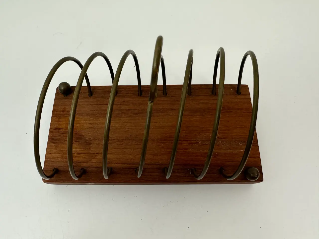 Billede 4 - Retro holder i teak og messing