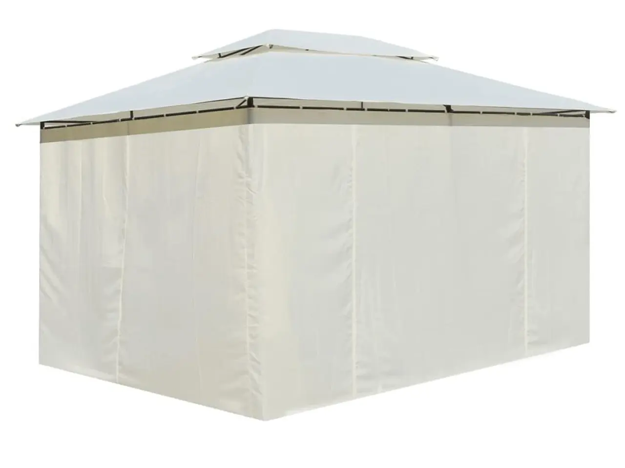 Billede 3 - Havepavillon med gardiner 4 x 3 m - hvid