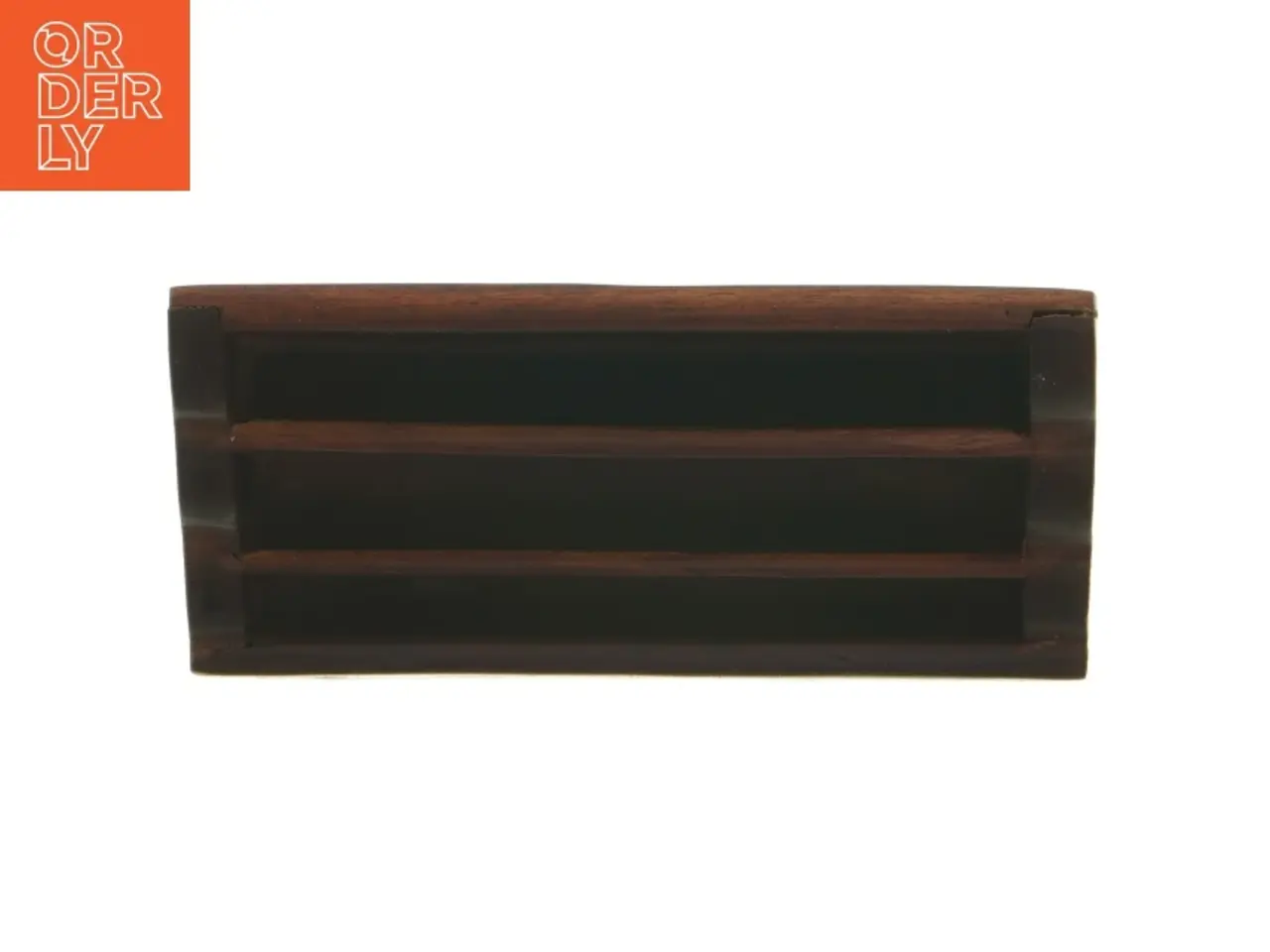 Billede 5 - Træ organisator brevholder med indlæg af guld (str. 15 x 10 x 6,5 cm)