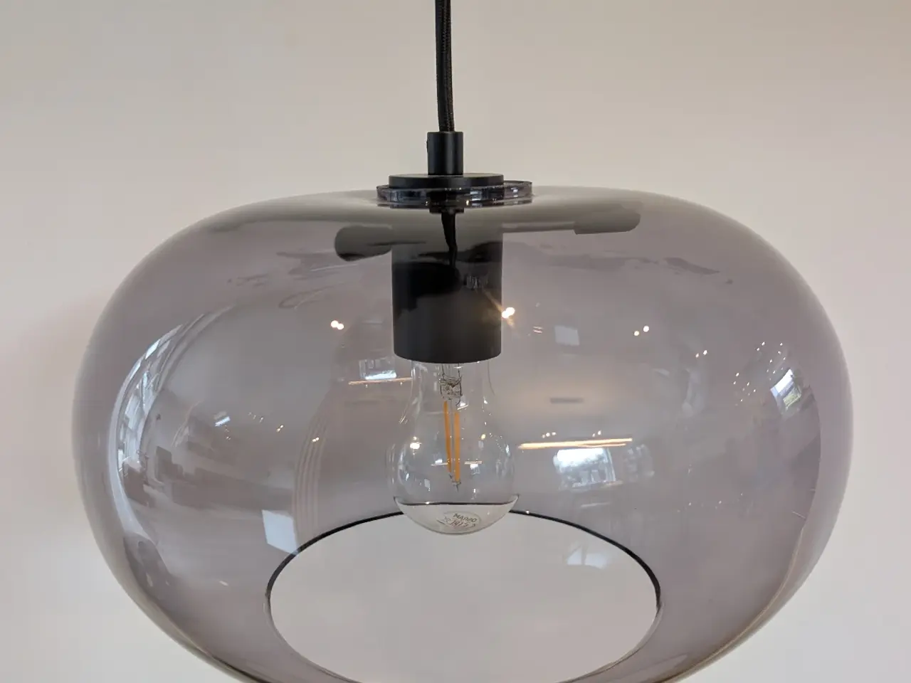 Billede 2 - Frandsen pendel i røgfarvet glas - Ø30 cm.