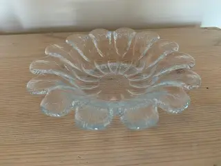 Holmegaard, Åkande, stort fad i glas, Ø22 cm.