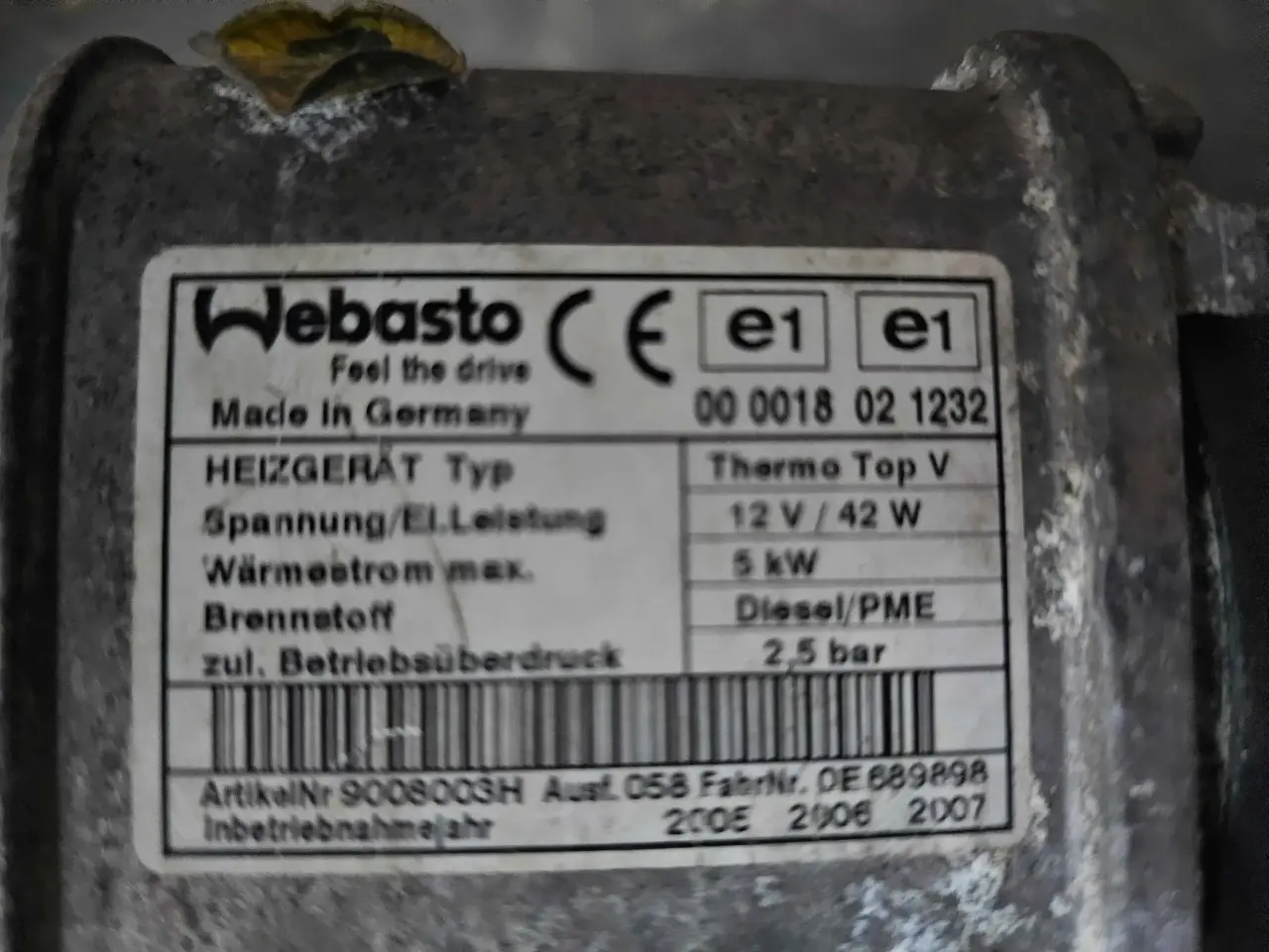 Billede 3 - Webasto oliefyr