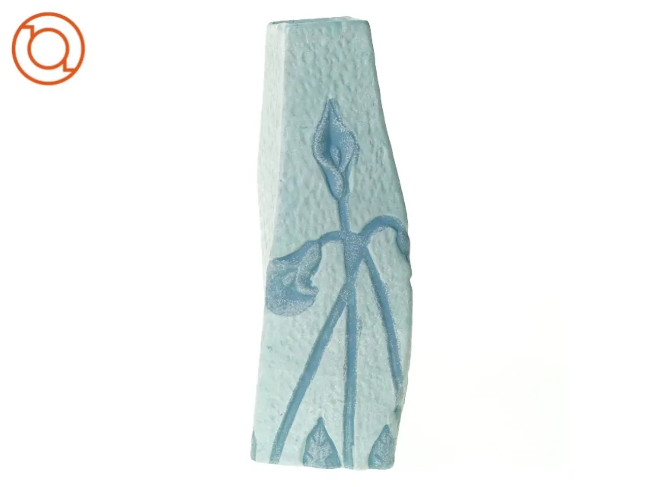 Billede 1 - Keramik Vase med Kalla Liljer (str. 21 x 7 cm)