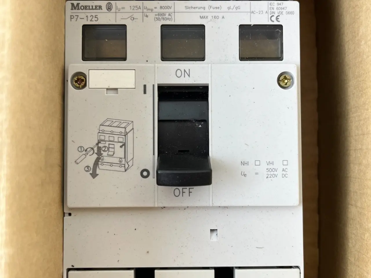 Billede 2 - Moeller P7-125 Main kontakt 3-Pole 125A 690V AC
