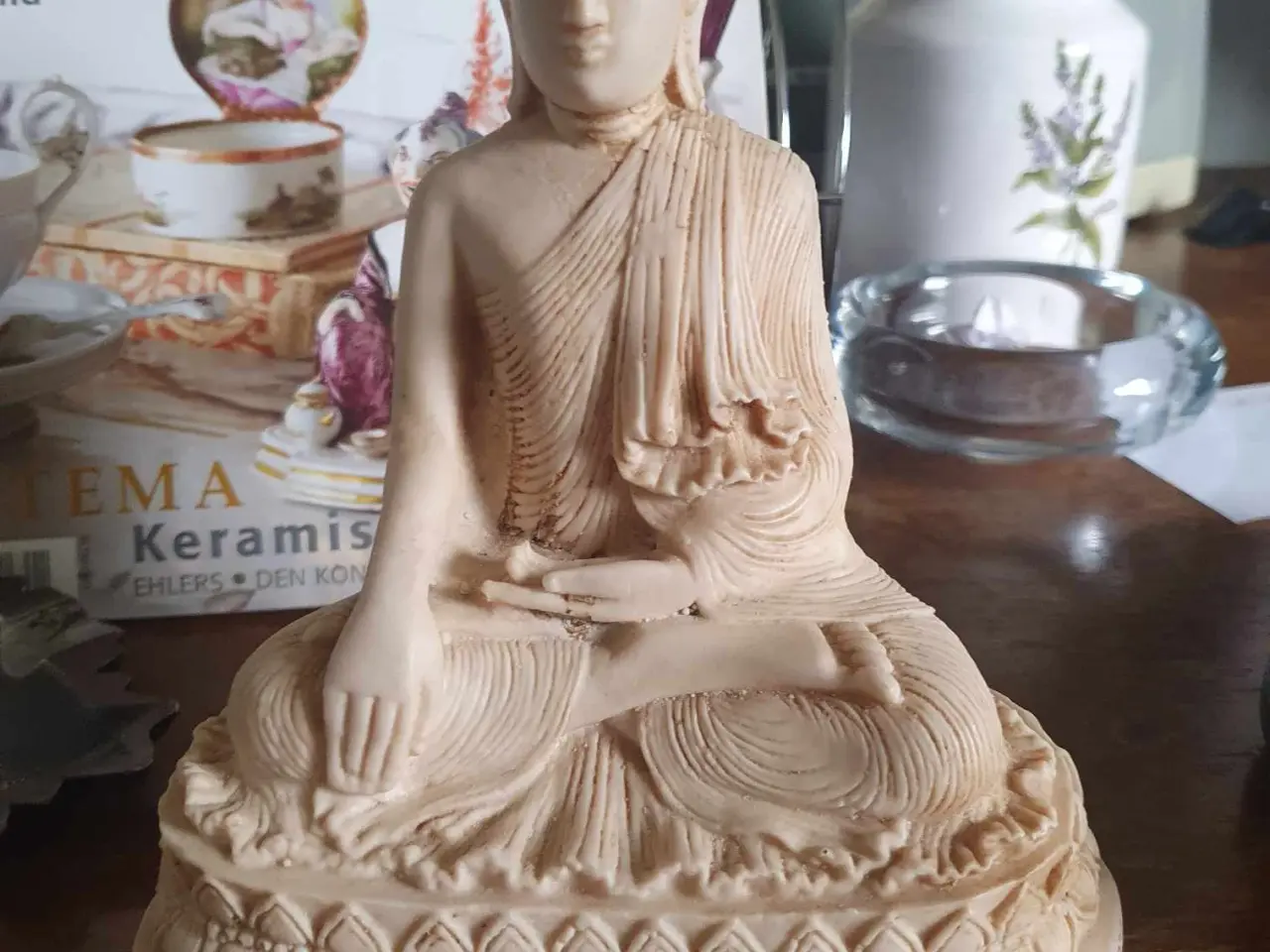 Billede 1 - flot gul buddafigur