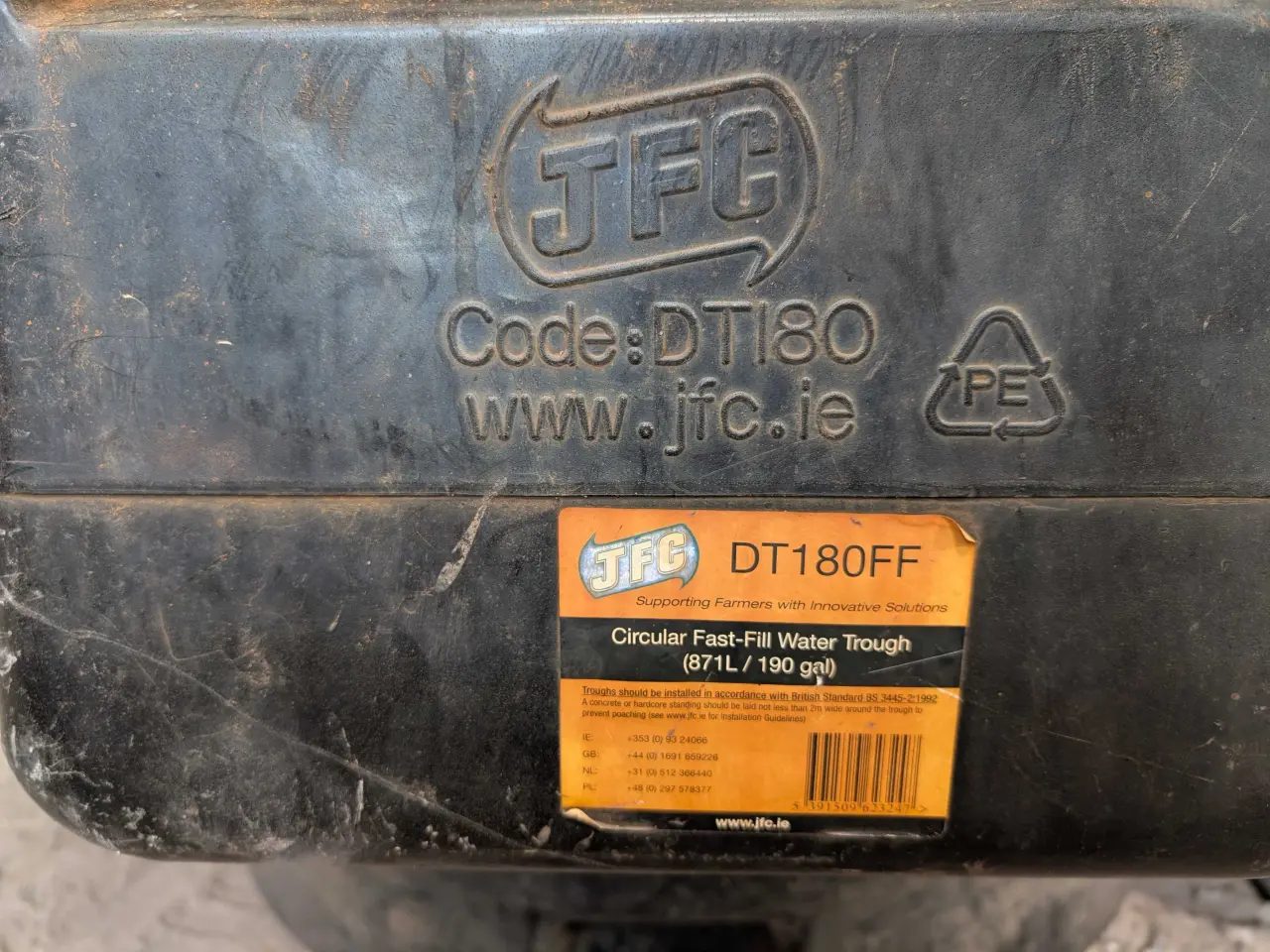 Billede 1 - Plast vandtrug JFC 871 l med svømmer