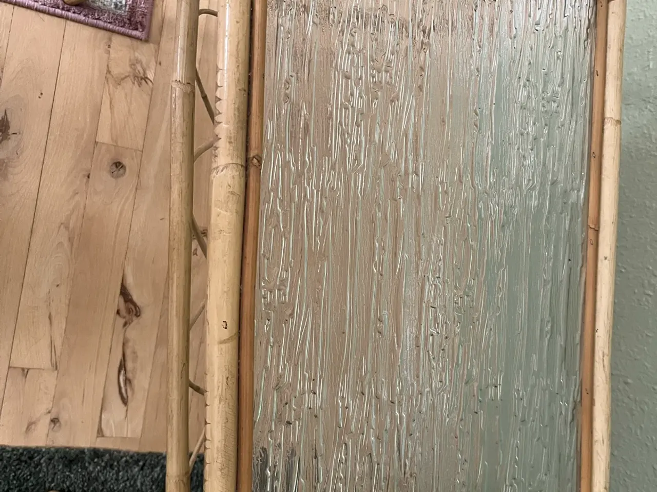 Billede 3 - Sidebord i bambus og glas