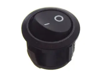 Afbryder Vippekontakt sort I/0 ø20mm