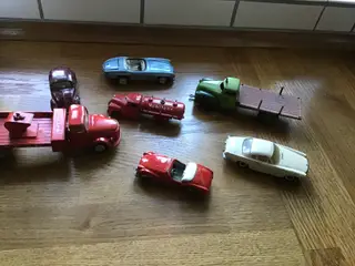 Teknobiler 7 stk og 1 stk DINKY