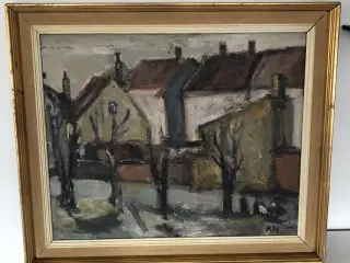 Flot maleri af Kurt Nedergaard 60x72cm