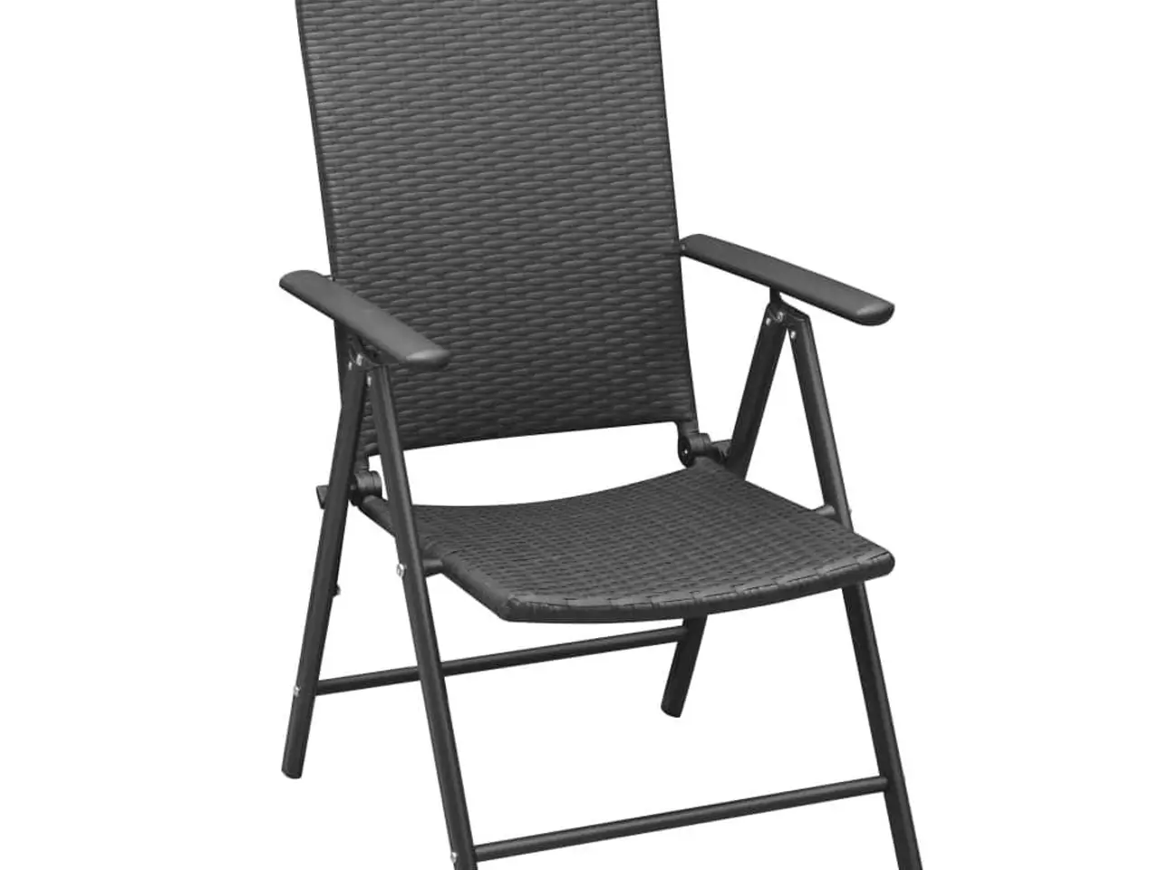 Billede 2 - Foldbare havestole i polyrattan - 2 stk., sort