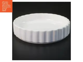 Hvid keramik tærtefad (str. Ø 17 cm)