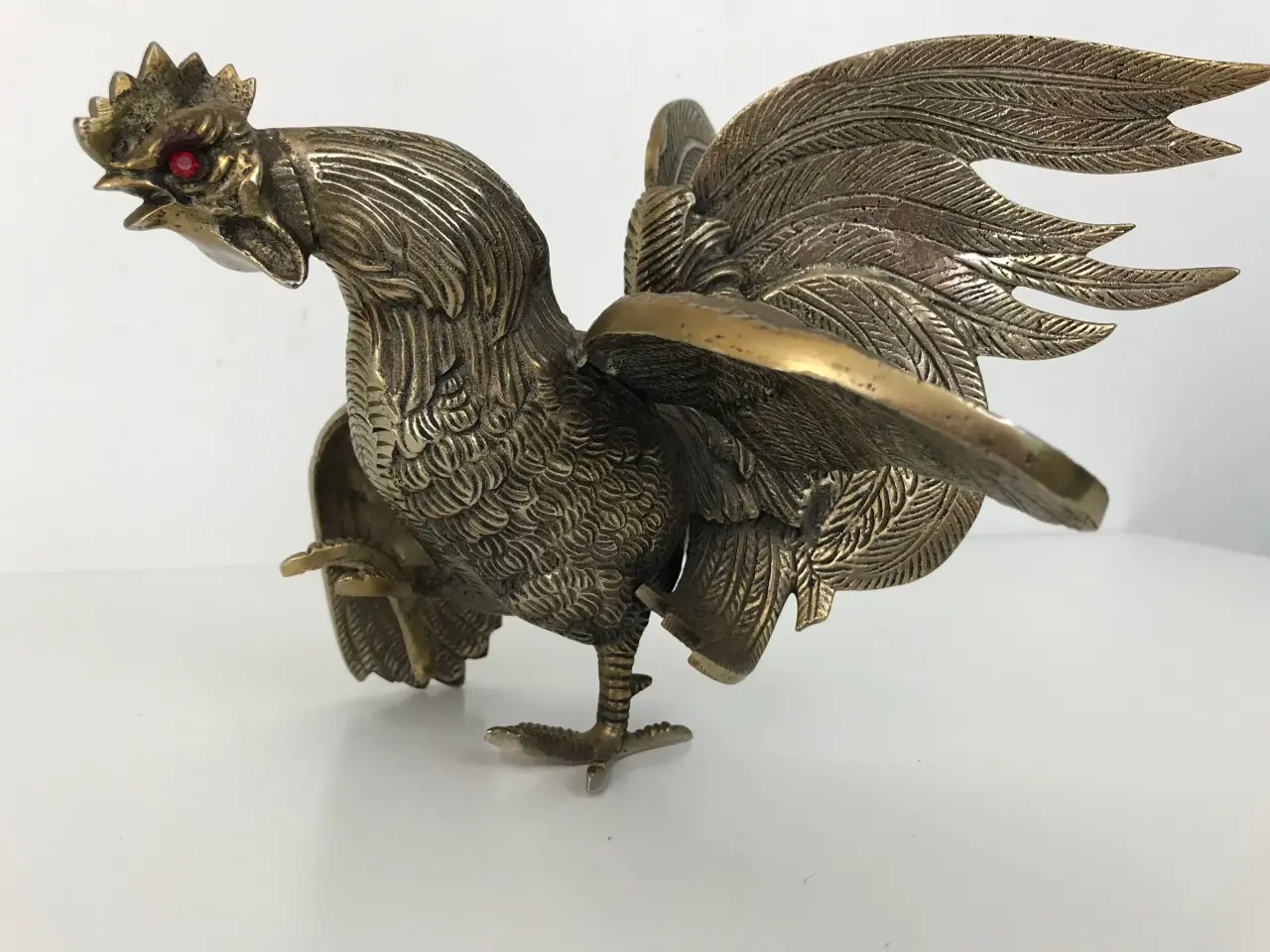 Billede 2 - Vintage messing hane figur