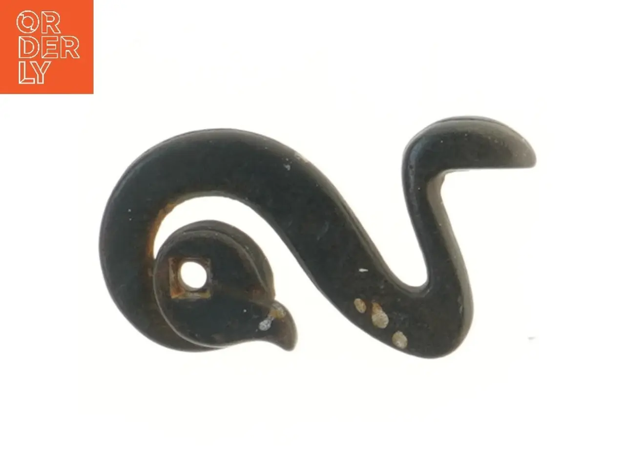 Billede 2 - Sort dekoration i form af en slynget figur (str. 13x7 cm)