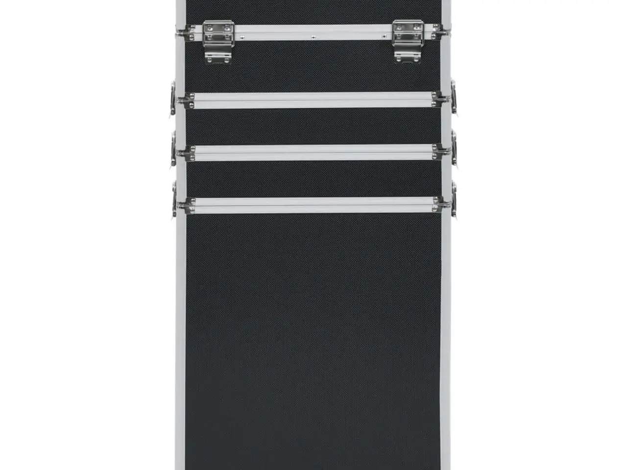Billede 3 - Makeupkuffert i aluminium - sort trolley med 4 niveauer