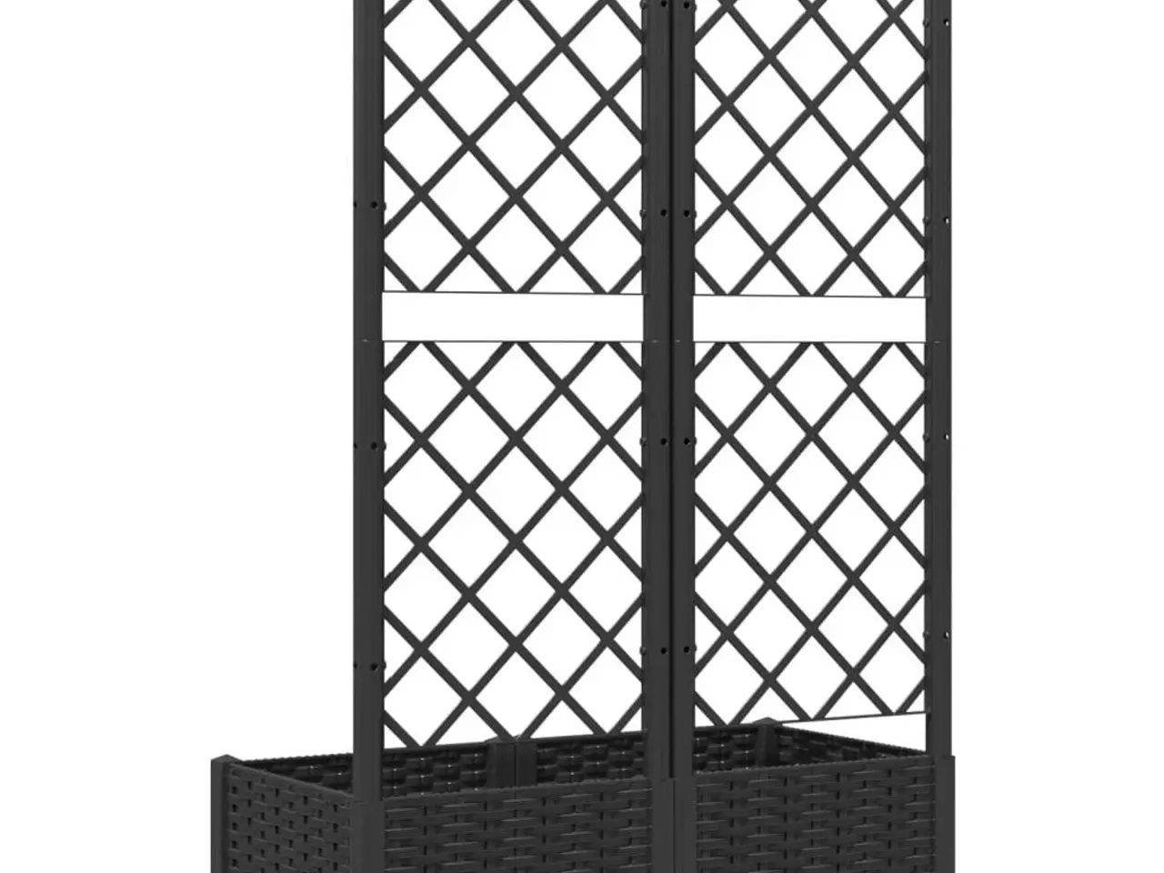 Billede 6 - Haveplantekasse med espalier sort 80x40x121,5 cm PP
