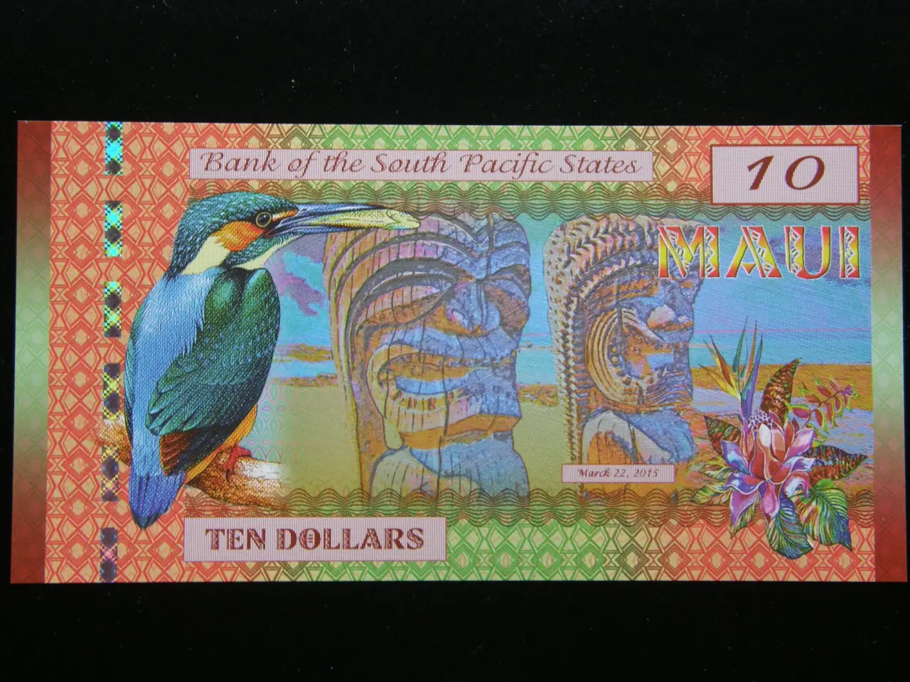 Billede 1 - Maui - Hawaii USA 10 Dollars 2015 Unc.