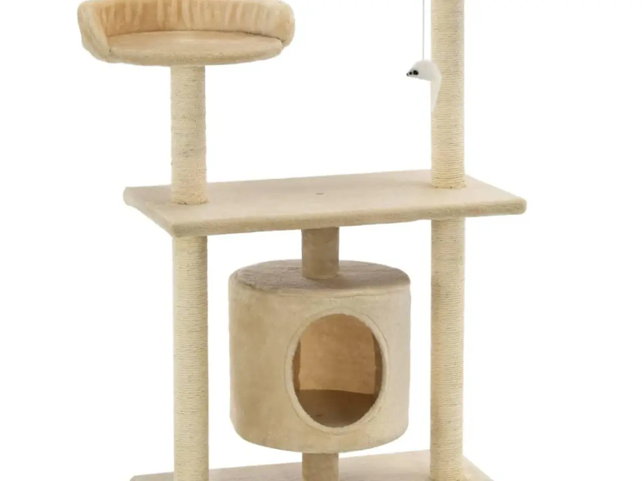 Billede 2 - Kradsetræ med sisalkradsestolper 95 cm - beige
