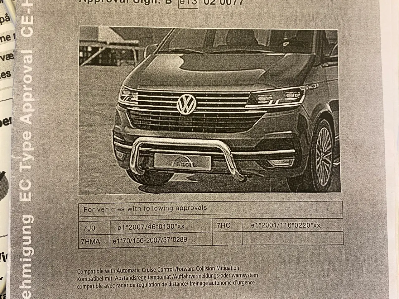 Billede 1 - Front Bøjle til VW t6.1 transporter, california m.