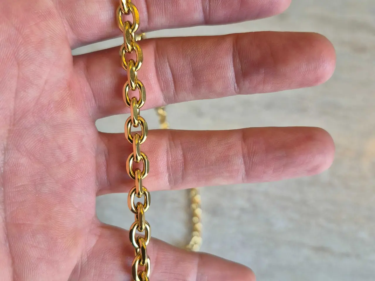 Billede 3 - 6mm 14kt goldfilled ankerkæde
