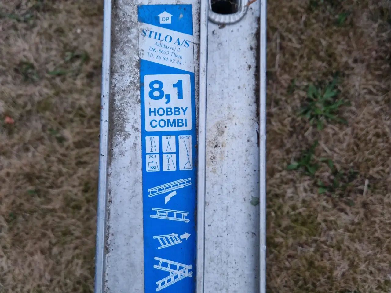 Billede 2 - 8 meter lang todelt aluminiumsstige stige