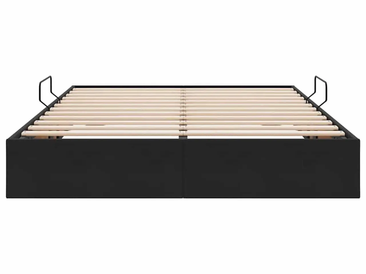 Billede 7 - Opbevaringsseng med madras Sort 135 x 190 cm Velour