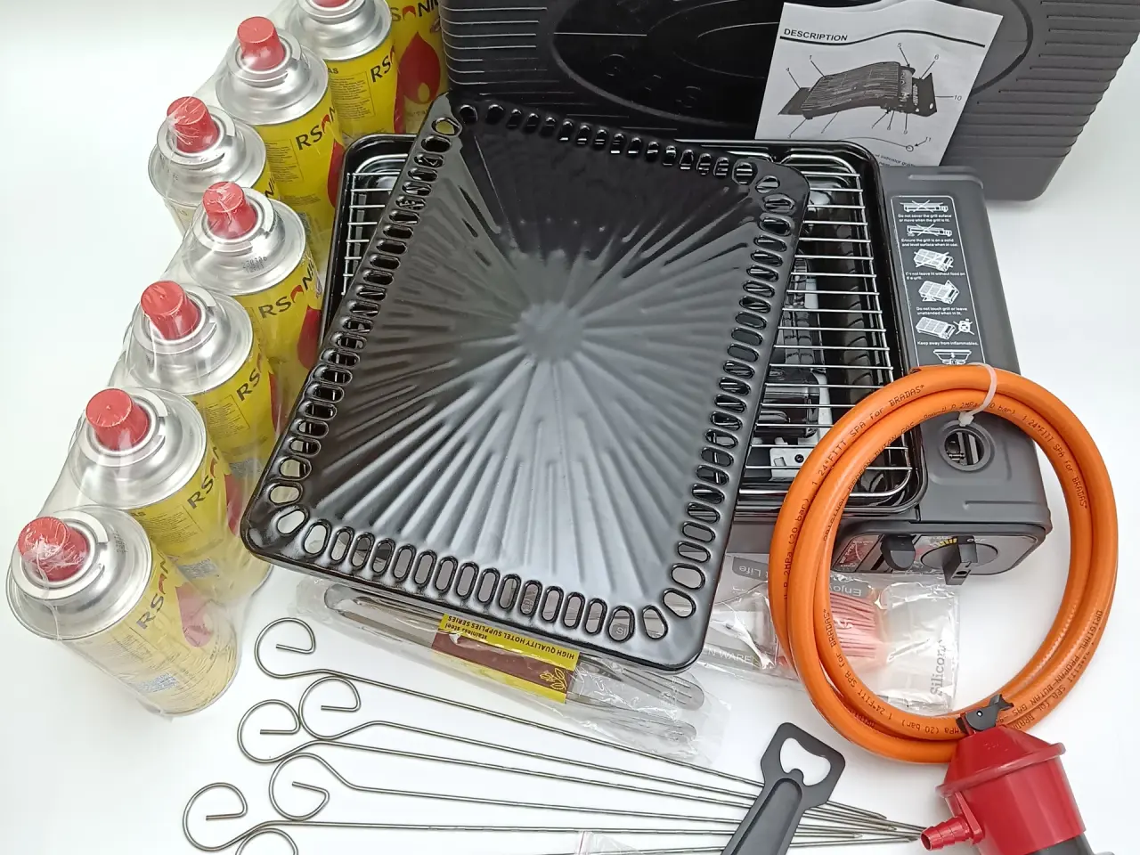 Billede 1 - NY! 2,2kW Gasgrill + 8 Dåser med gas + Regulator