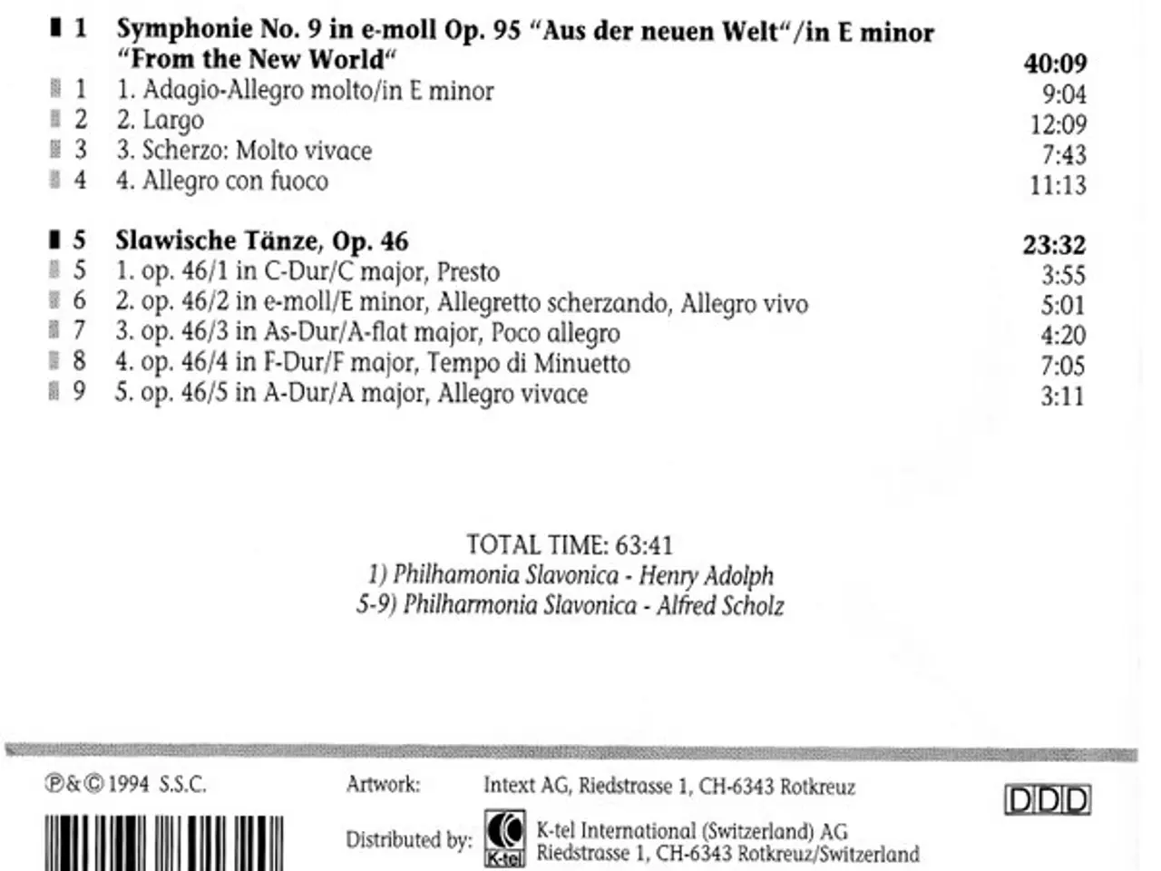Billede 3 - Dvorak* - Philharmonia… – Symphony No.9… – CD