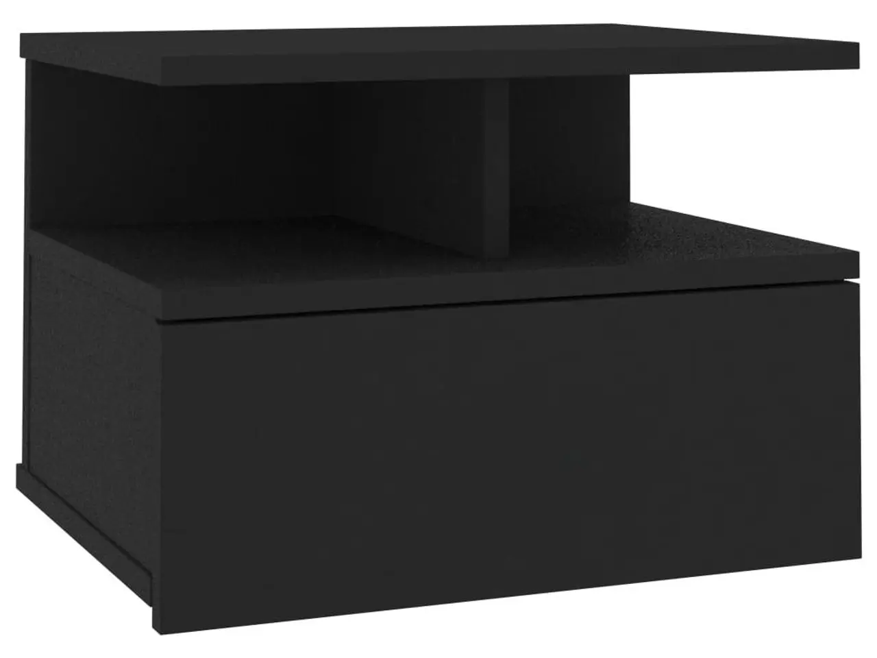Billede 2 - Svævende natbord 40 × 31 × 27 cm i konstrueret træ - sort
