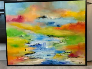 Abstrakt 100x80 med ramme
