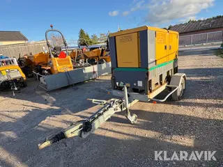 Motorpumpe 6 tommer trailermonteret Atlas Copco PAS 6
