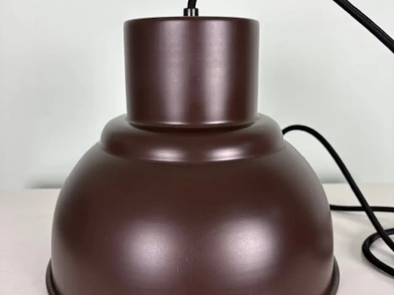 Billede 1 - Retro loftlampe i brun metal