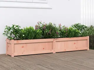 Plantekasse 180×31×31 cm i massivt douglasgran - rektangulær højbedskasse