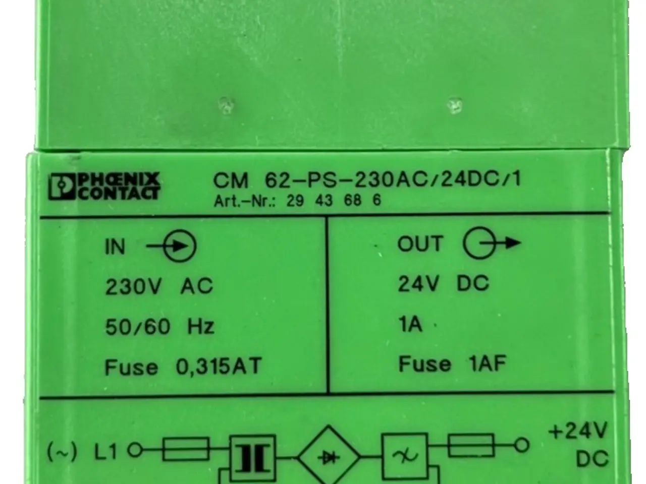 Billede 1 - Phoenix Contact CM 62-PS-230AC/24DC/1 230VAC In 1A